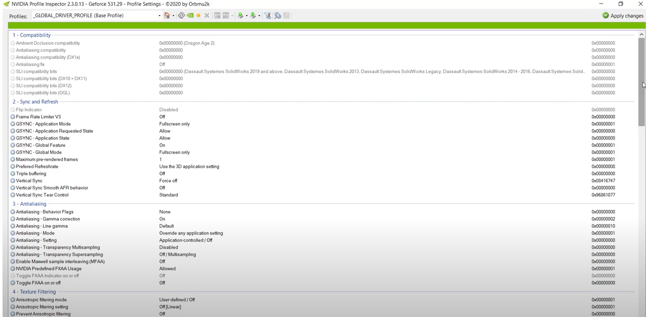 Nvidia profile inspector download